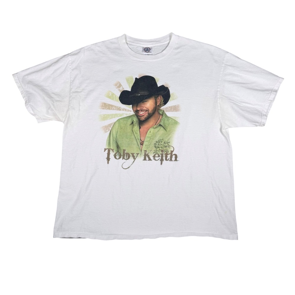 Toby Keith 2008 Biggest & Baddest Tour Shirt Mens 2XL White Delta Pro Weight